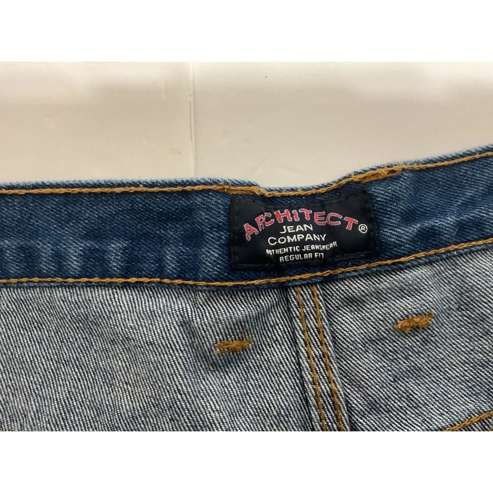 Architect Workman's Regular Fit Jeans 42x32 Blue Straight Leg Denim
